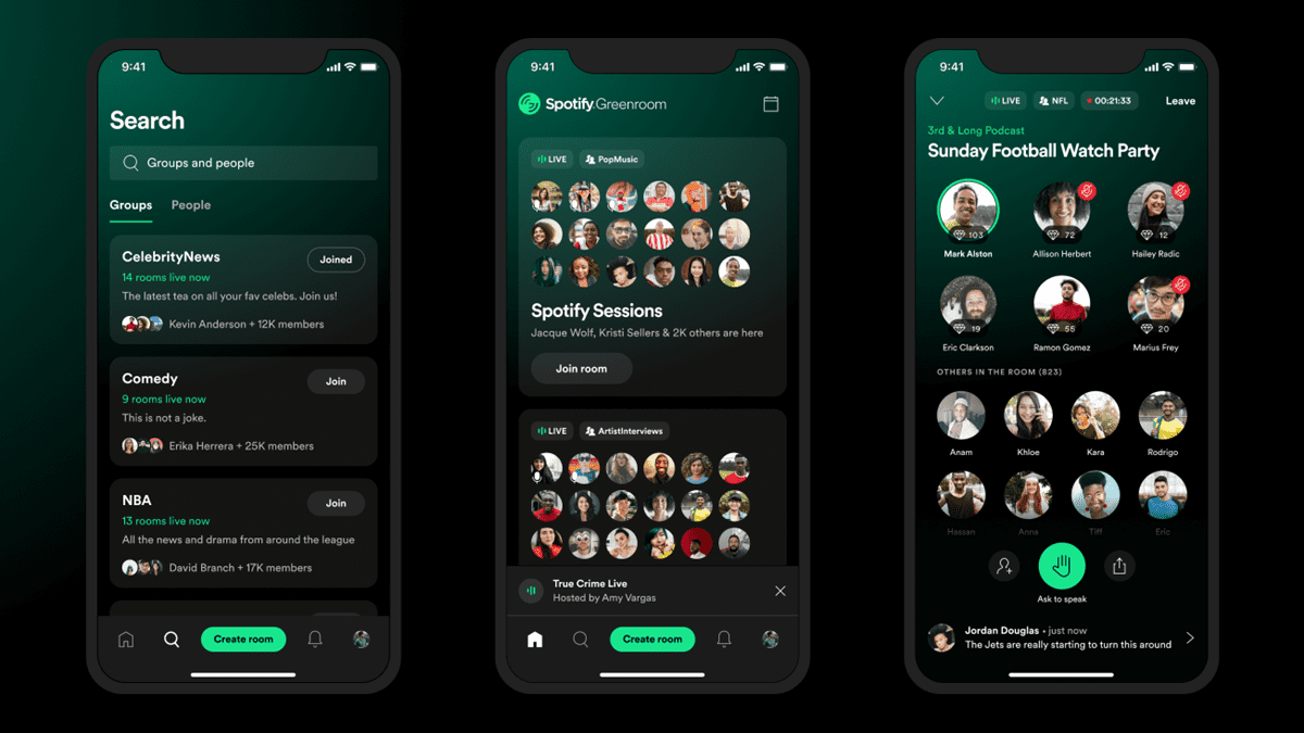 Spotify Greenroom Kullanıma Sunuluyor