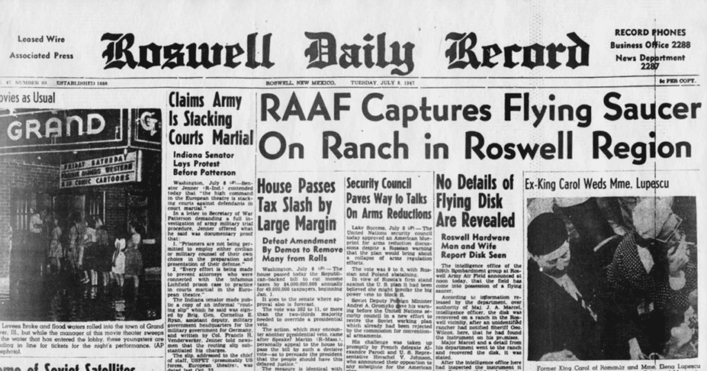Roswell Gazetesi UFO Manşetleri