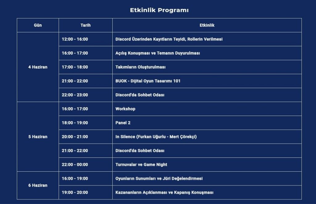 Bogazici-Game-Jam-program