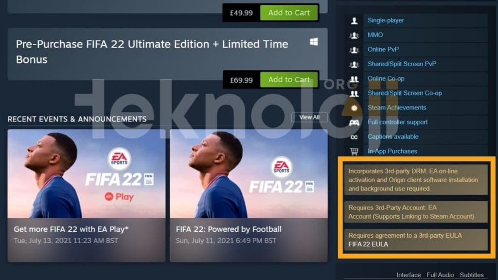 FIFA 22 oyunu - teknolojiorg