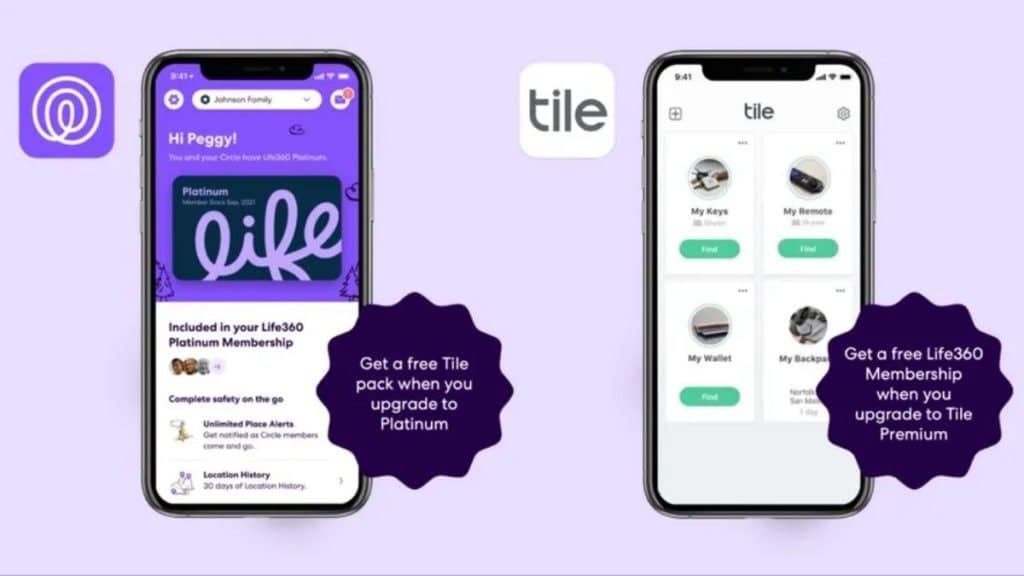 life360 airtag rakibi tile
