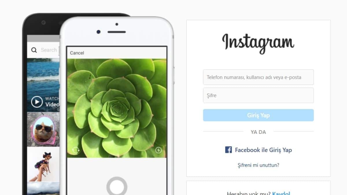 instagram web giriş