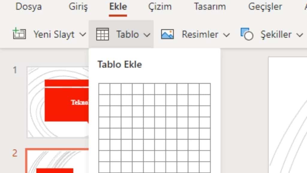 Slayta Tablo Ekleme PowerPoint ile Slayt Nasıl Yapılır - 3
