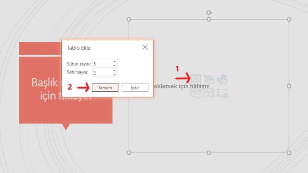 Slayta Tablo Eklemenin Diğer Yolu PowerPoint ile Slayt Nasıl Yapılır - 4